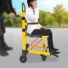 EMS Mobility Chair, Medical Emergency Patient Transfer Chair, 4-Wheel Evacuation Chair Load-Capacity 396.83lbs for First Aid Centers, Ambulances, Hospitals, Medical Institutions (Yellow)