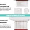 Medication Bins Cart with 200 Bins, 10 Drawers - Dual-Sided Open, 50 Medicine Boxes, Hidden Sub Workbench, Silent Casters, Container, 2 Trash Bin-Medical Crash Cart for Clinic, Hospital and Lab