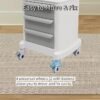 Mobile Medical Cart with 3 Drawers, Utility Cart with Wheels Commercial Hospital Office Lab Cart Beauty Salon Storage Trolley, for Hospital Lab Clinic Pet Shop
