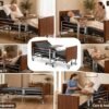 Premium Hospital Bed - 5 Function Full Electric Medical Beds, 4.7" Foam Mattress, JIECANG Motors, Individual Locking, 5" Casters, IV Pole, Includes (2X) Bed Sheet