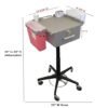 American Made Mobile Phlebotomy Cart & Medical Carts with Wheels, Large Storage Drawer, Keyed Lock for Storing Medical Supplies, Med Cart, Medical Utility Cart & Dialysis Supply Trolley