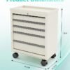 Medical Cart with 5 Drawers and Lock, Rolling Medical Bedside Cabinet on Wheels, Steel Medication Cart 13" D x 24.5" W x 29" H for Hospital Clinic Office School Infirmary, Beige