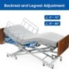 71GumdpPAWL._AC_SX679_ Hospital Bed with 3 Electric Functions, Ultra Low Electric Medical Bed with 6" Foam Mattress, Adjustable Height 7.2”-27.7”, Easy Installation, 530 lbs Capacity