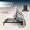 Adjustable Hospital Bed for Seniors Elderly with Mattress, Electric Lift Bed with Remote, Fall-Safe Frame&Meal Tray,Head&Foot Incline,Adjustable Bed Base for Safe Lying/Standing/Aid/Sitting,Twin
