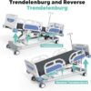 Advanced 5-Function Full Electric Hospital Bed,90% Pre-Installed,Adjustable Height ICU Medical Bed for Home Use with 4.7" Waterproof Mattress,5" Large Locking Casters,IV Pole,550LBS Loading