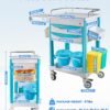 Professional Medical Cart with 150 lbs Capacity – Adjustable Height Rolling Trolley for Hospital, Dental Clinic, Beauty Salon – 360° Silent Lockable Wheels (with 7 Drawers/White)