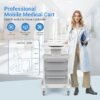 71MEAiijJiL._AC_SX679_ Rolling Medical Cart with Wheels and Drawers Mobile Trolley Carts Professional Ultrasound Cart with Caster Wheels for Hospitals, Offices, Clinics, Bedrooms, and Beauty Practices