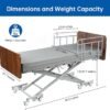 71MnGBynrHL._AC_SX679_ Hospital Bed with 3 Electric Functions, Ultra Low Electric Medical Bed with 6" Foam Mattress, Adjustable Height 7.2”-27.7”, Easy Installation, 530 lbs Capacity