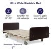 Ultra Wide Adjustable Hospital Bed with 48" Foam Mattress - 14"-30" Height Range, 36”-42”-48” Width Range, 80”-88” Length Range - Full Electric Bariatric Medical Bed, 8 Function Hand Pendant -Cherry