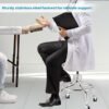 VivaComfort Black Medical Stool, Adjustable Height Rolling Doctor Stool, 300 lbs. Weight Capacity