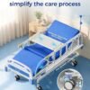 5 Function 600LBS Full Electric Hospital Bed, Beds for Home Use, Special Needs Medical Bed for Seniors with Mattress, Adjustable Hospital, Frame IV Pole, Medical Equipment Beds