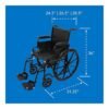 71O0w+gr5OL._SX522_ ProBasics Standard Wheelchair - Flip Back Desk Arms - 250 Pound Weight Capacity - Black - Swing-Away Footrest - 18" x 16" Seat