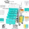 71O3yCDqkML._AC_SX679_ Medical Cart,Emergency Rolling Crash Cart with CPR Board,Adjustable IV Pole&O2 Holder,Silent Casters,Mobile Emergency Medical Cart with Drawer Dividers for Hospital Clinic Nursing Facilities (Red)