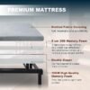 Adjustable Hospital Bed for Seniors Elderly with Mattress, Electric Lift Bed with Remote, Fall-Safe Frame&Meal Tray,Head&Foot Incline,Adjustable Bed Base for Safe Lying/Standing/Aid/Sitting,Twin