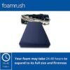 FoamRush 2" x 36" x 84" Hospital Bed, Gel Memory Foam Foam Replacement, Soft Support, Comfort, Pressure Relief, Made in USA, Travel Camper Trailer Truck, Cover Not Included