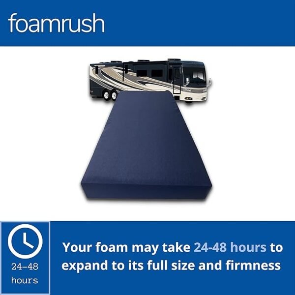 FoamRush 2" x 36" x 84" Hospital Bed, Gel Memory Foam Foam Replacement, Soft Support, Comfort, Pressure Relief, Made in USA, Travel Camper Trailer Truck, Cover Not Included