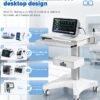 Medical Trolley Cart White with Laptop Tray & Oral Scanner Holder 220LBS, Mobile Rolling Workstation with Drawer & Lockable Wheels for Hospital Dental Clinic Beauty Salon Lab (White, with 1 Drawer)
