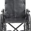 Drive Medical SSP16RBDFAV Silver Sport Recliner, Vinyl Upholstery, 16" Wide Seat, Hydraulic Reclining Mechanism, Carbon Steel Frame, Composite Mag-Style Wheels, 8" Front Casters, Padded Armrests