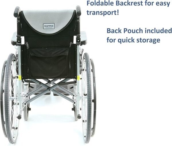 71XMu8w2lCL._AC_SX679_ Karman S-115 Ergonomic Wheelchair 25 lbs, 16" Seat and Quick Release Axles, Pearl Silver