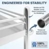 *Improved & Upgraded* Medical Stainless Steel 2 Tier Rolling Cart with Wheels and Drawers | Dental Hospital Nursing Trolley | Easy-to-Disinfect Phlebotomy Mobile Workstation