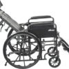 Drive Medical SSP16RBDFAV Silver Sport Recliner, Vinyl Upholstery, 16" Wide Seat, Hydraulic Reclining Mechanism, Carbon Steel Frame, Composite Mag-Style Wheels, 8" Front Casters, Padded Armrests