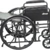 Drive Medical SSP16RBDFAV Silver Sport Recliner, Vinyl Upholstery, 16" Wide Seat, Hydraulic Reclining Mechanism, Carbon Steel Frame, Composite Mag-Style Wheels, 8" Front Casters, Padded Armrests