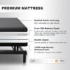 Adjustable Hospital Bed for Seniors Elderly with Mattress, Electric Lift Bed with Remote, Fall-Safe Frame&Meal Tray,Head&Foot Incline,Adjustable Bed Base for Safe Lying/Standing/Aid/Sitting,Twin