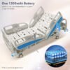 Premium 5 Function Full Electric Hospital Bed with LINAK Motors and PU Advanced Mattress for Home Use, Hospital ICU Bed with Fully Adjustable, Remote Control, Quiet Wheels, IV Pole, 89" x 41"