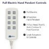 Ultra Wide Adjustable Hospital Bed with 48" Foam Mattress - 14"-30" Height Range, 36”-42”-48” Width Range, 80”-88” Length Range - Full Electric Bariatric Medical Bed, 8 Function Hand Pendant -Cherry