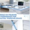 Professional Medical Cart with 150 lbs Capacity – Adjustable Height Rolling Trolley for Hospital, Dental Clinic, Beauty Salon – 360° Silent Lockable Wheels (with 7 Drawers/White)