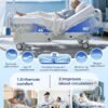 5 Function 600LBS Full Electric Hospital Bed, Beds for Home Use, Special Needs Medical Bed for Seniors with Mattress, Adjustable Hospital, Frame IV Pole, Medical Equipment Beds