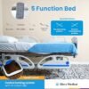 Point A PAM‑5 Enhanced Full Electric ICU Hospital Bed for Home or Facility Use, 5.9" USA‑Made Memory Mattress, LINAK Motor, Central Locking, 6" Casters, Includes 2 Bed Sheets and Battery Backup