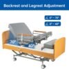 71sUfMBQR+L._AC_SL1500_ Hospital Bed with 3 Electric Functions, Ultra Low Electric Medical Bed with 6" Foam Mattress, Adjustable Height 7.2”-27.7”, Easy Installation, 530 lbs Capacity