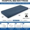 HOMBYS FDA Registered 5-Zone Memory Foam Hospital Bed Mattress, 76"x36"x6" Pressure Relief for Home & Clinical Use, Waterproof & Machine-Washable Cover, Supports 500 lbs for Bariatric & Elderly Care