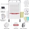 Medication Bins Cart with 200 Bins, 10 Drawers - Dual-Sided Open, 50 Medicine Boxes, Hidden Sub Workbench, Silent Casters, Container, 2 Trash Bin-Medical Crash Cart for Clinic, Hospital and Lab