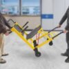 EMS Mobility Chair, Medical Emergency Patient Transfer Chair, 4-Wheel Evacuation Chair Load-Capacity 396.83lbs for First Aid Centers, Ambulances, Hospitals, Medical Institutions (Yellow)