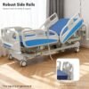 Premium 5 Function Full Electric Hospital Bed with LINAK Motors and PU Advanced Mattress for Home Use, Hospital ICU Bed with Fully Adjustable, Remote Control, Quiet Wheels, IV Pole, 89" x 41"