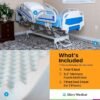 Point A PAM‑5 Enhanced Full Electric ICU Hospital Bed for Home or Facility Use, 5.9" USA‑Made Memory Mattress, LINAK Motor, Central Locking, 6" Casters, Includes 2 Bed Sheets and Battery Backup