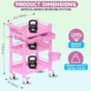 3 Tier ABS Medical Cart Stunning Grey | Rolling Esthetician 330lb Capacity Trolley with Lockable Casters | Supply Mobile Station for Clinics, Labs, Dental & Beauty Spas