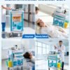 Professional Medical Cart with 150 lbs Capacity – Adjustable Height Rolling Trolley for Hospital, Dental Clinic, Beauty Salon – 360° Silent Lockable Wheels (with 7 Drawers/White)