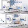 Premium Full Electric Hospital Bed for Home Use, 5 Function Medical Bed with 4.7” Foam Mattress, Height Adjustable, Central Locking System, Includes Sheets (2X) (5 Function)