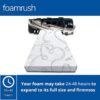 FoamRush 2" x 36" x 84" Hospital Bed, Gel Memory Foam Foam Replacement, Soft Support, Comfort, Pressure Relief, Made in USA, Travel Camper Trailer Truck, Cover Not Included