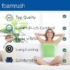 FoamRush 2" x 36" x 84" Hospital Bed, Gel Memory Foam Foam Replacement, Soft Support, Comfort, Pressure Relief, Made in USA, Travel Camper Trailer Truck, Cover Not Included
