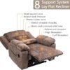 FUNECORP Big Man Power Lay Flat Lift Chair Oversized Recliner Dual Motor Heat Vibration for Elderly, Overstuffed Electric Extra Wide Recliners with Flip Arm Storage Cup Holders,USB Type C Charging