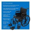 81TU3W9-AeL._SX522_ ProBasics Standard Wheelchair - Flip Back Desk Arms - 250 Pound Weight Capacity - Black - Swing-Away Footrest - 18" x 16" Seat