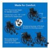 81YayDTlAIL._SX522_ ProBasics Standard Wheelchair - Flip Back Desk Arms - 250 Pound Weight Capacity - Black - Swing-Away Footrest - 18" x 16" Seat