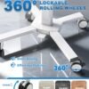 Professional Medical Cart with 150 lbs Capacity – Adjustable Height Rolling Trolley for Hospital, Dental Clinic, Beauty Salon – 360° Silent Lockable Wheels (with 7 Drawers/White)