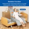 81o-0nzFQgL._AC_SL1500_ Hospital Bed with 3 Electric Functions, Ultra Low Electric Medical Bed with 6" Foam Mattress, Adjustable Height 7.2”-27.7”, Easy Installation, 530 lbs Capacity