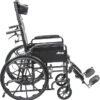 Drive Medical SSP16RBDFAV Silver Sport Recliner, Vinyl Upholstery, 16" Wide Seat, Hydraulic Reclining Mechanism, Carbon Steel Frame, Composite Mag-Style Wheels, 8" Front Casters, Padded Armrests