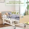 Fully Electric Hospital Bed for Home Use with Premium Mattress, Rails and IV Pole, HomeCare Hospital Beds Set, Hi Low Hospital Bed, 16" - 28" Height Range
